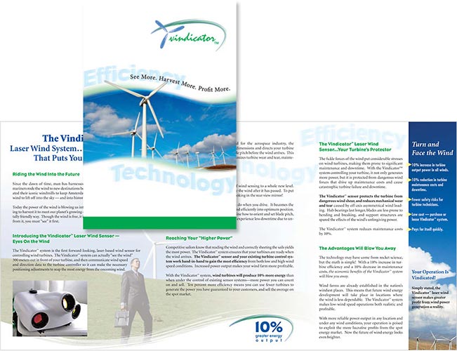 Catch the Wind, Inc. Vindicator™ product brochure