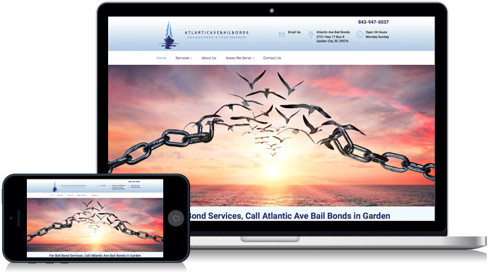 Atlantic Ave Bail Bonds Website homepage design